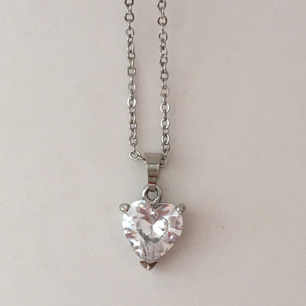 Rhinestone Heart Necklace
